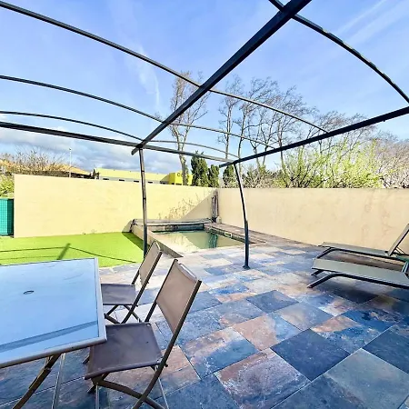 فيلة 3 Ch Clim Piscine & Bbq Calme بيربينيو